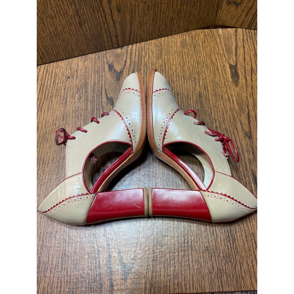 Sarah Chofakian Mary Jane Lace Up Peep Toe Size EU38 Handmade in Brazil - Picture 14 of 14